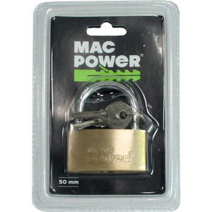 CANDADO LATON, 50MM MAC POWER