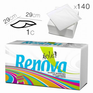 SERVILLETAS 29X29 BLANCAS 140...