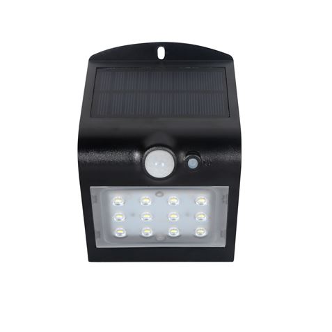 APLIQUE LED SOLAR 1.5W 220LM DOBLE ILUMINACIÓN NEGRO ELBAT - EB0387-1