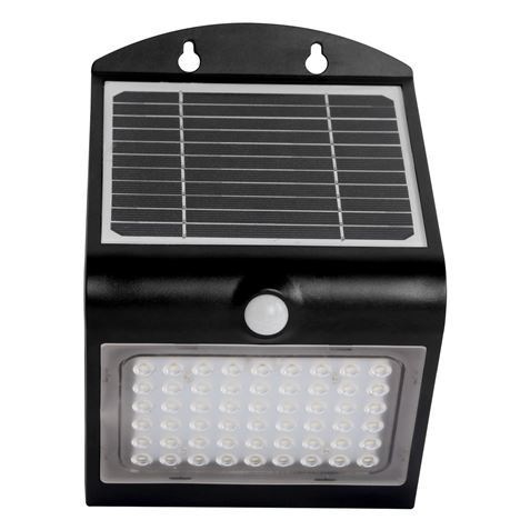 APLIQUE LED SOLAR 4W 500LM DOBLE ILUMINACIÓN NEGRO ELBAT - EB0388-1