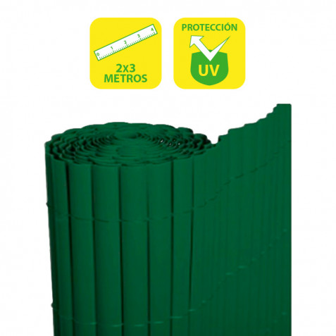 CAÑIZO PLÁSTICO DOBLE CARA 2X3 METROS VERDE SUNGARDEN