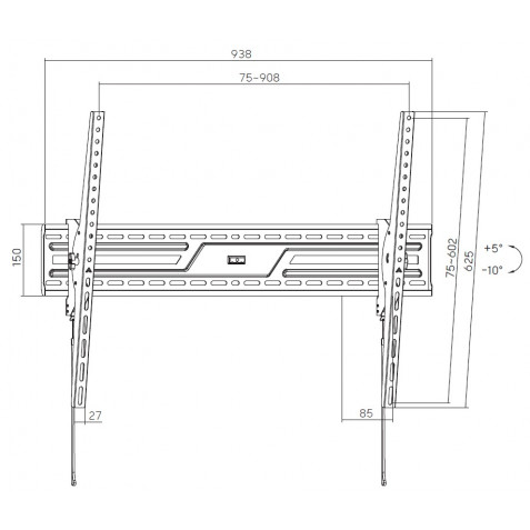 SOPORTE DE PARED TV LED LCD 43"-100"...