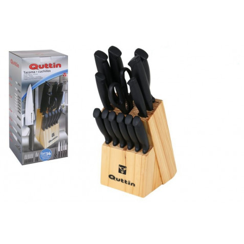 SET CUCHILLOS Y TIJERA TACOMA 14 PCS QUTTIN