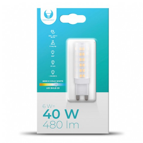 BOMBILLA LED G9 | 6W | 480LM | LUZ FRIA | FOREVER