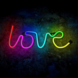 LAMPARA DECORATIVA NEON LED LOVE FOREVER