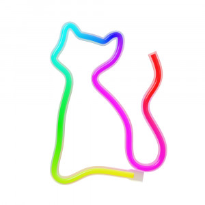 LAMPARA DECORATIVA NEON LED GATO...