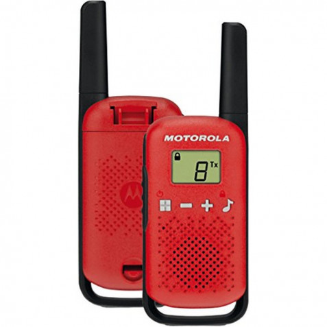 PACK 2 WALKIE-TALKIE MOTOROLA TLKR-T42 ROJO