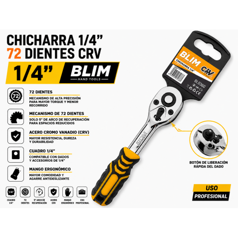 CHICHARRA 1/4\" 72 DIENTES CRV BLIM