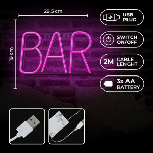 LAMPARA DECORATIVA NEON LED BAR FOREVER