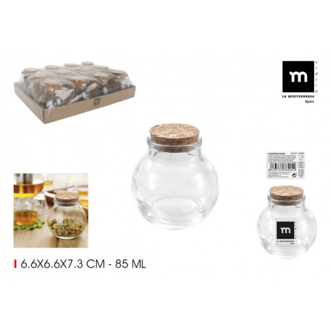 TARRITO VIDRIO TAPON CORCHO 85ML LA...