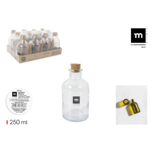 BOTELLA FRASCA 250ML CON TAPON CORCHO...