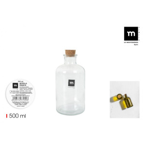 BOTELLA FRASCA 500ML CON TAPON CORCHO...