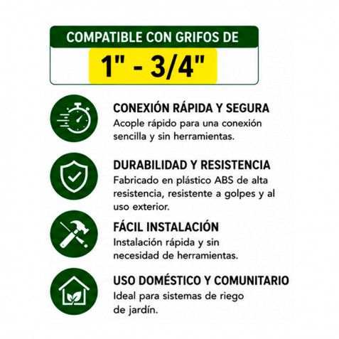 ADAPTADOR DE GRIFO 1" - 3/4" PARA...