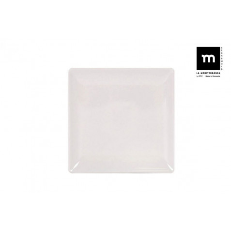 SET 6 PLATOS LLANOS IVORY BRILLO 21CM ELITE LA MEDITERRANEA