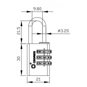 CANDADO COMBINACIÓN DE LATÓN 20MM CROMAD