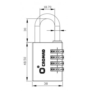 CANDADO COMBINACIÓN DE LATÓN 40MM CROMAD
