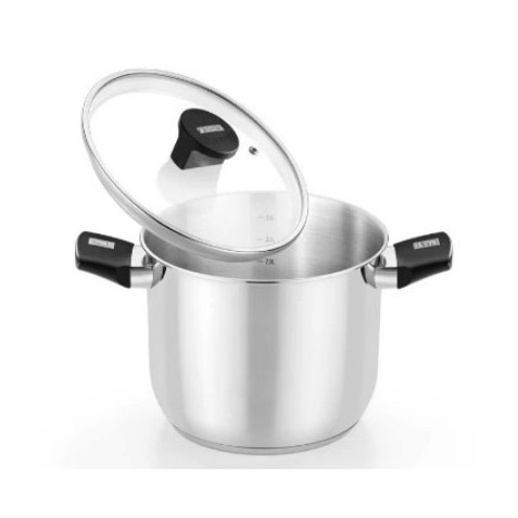 OLLA DE ACERO INOX CON TAPA DE...