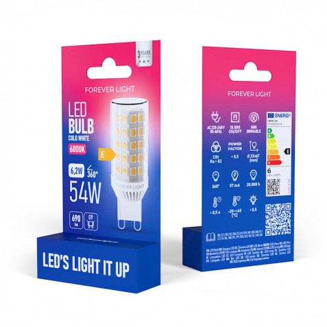 BOMBILLA LED G9 3.6W 440 LUMEN LUZ FRIA FOREVER