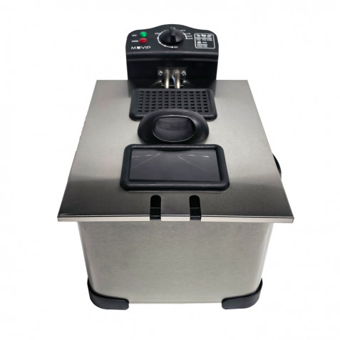 FREIDORA 5 LITROS INOX 2000W DESMONTABLE CON VENTANA MUVIP