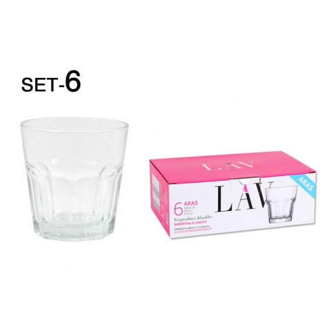 SET 6 VASOS VINO 200CC ARAS