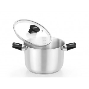 OLLA DE ACERO INOX CON TAPA DE...