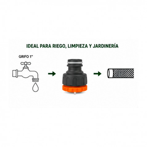 NIPLE DE ALTO CAUDAL PARA MANGUERA 1"...