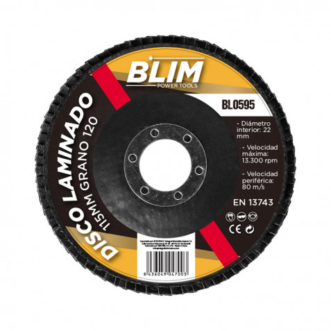 DISCO LAMINADO 115MM GRANO 120 BLIM