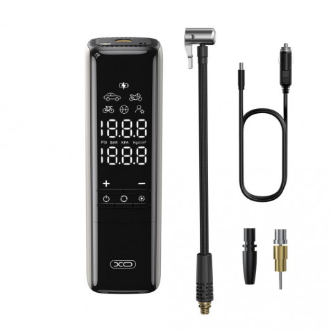 INFLADOR PORTATIL A 12V CON ACCESORIOS CZ017 XO