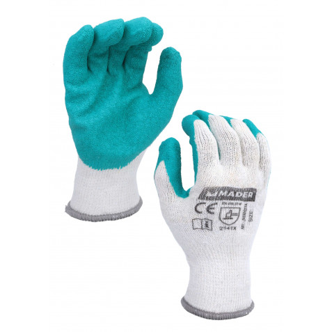 GUANTES DE PROTECCION REVESTIMIENTO DE LATEX TALLA S MADER