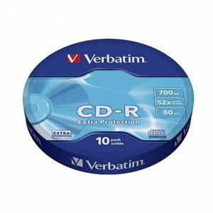 TARRINA 10 UNIDADES CDS VERBATIM 52X...