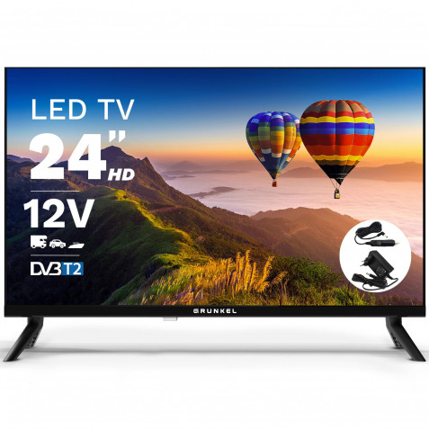 TELEVISOR LED HD 24\" | WIFI | NEGRO | SMART TV | 12V GRUNKEL