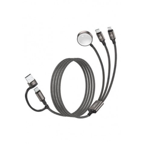 CABLE USB-A/C 3 EN 1 2X USB-C Y CARGADOR MAGNETICO PARA SMARTWATCH CX040 XO