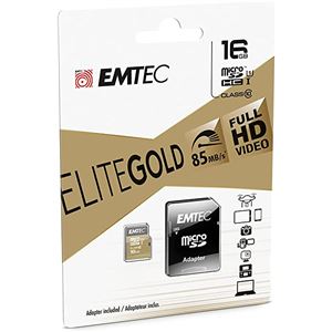 MEMORIA MICRO SD 16GB ELITE GOLD 85MB/S EMTEC - 3126170142252