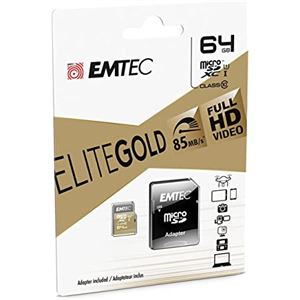 MEMORIA MICRO SD 64GB ELITE GOLD 85MB/S EMTEC - 3126170142276