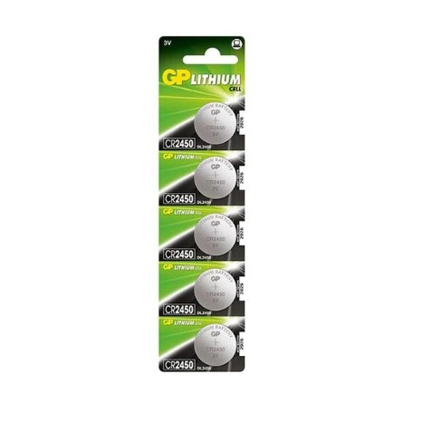 PACK 5 PILAS CR2450 3V GP BATTERIES