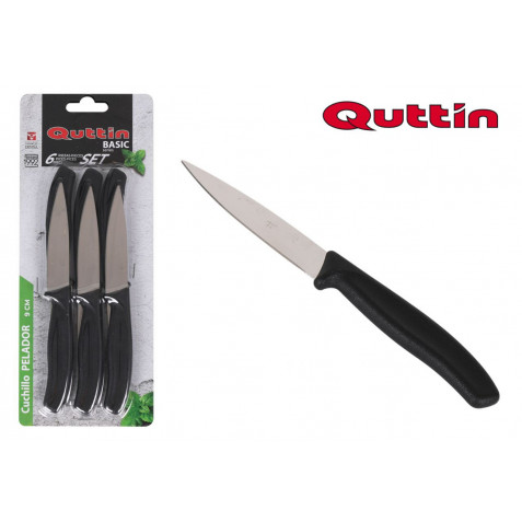 SET 6 CUCHILLOS PELADOR 9CM BASIC QUTTIN