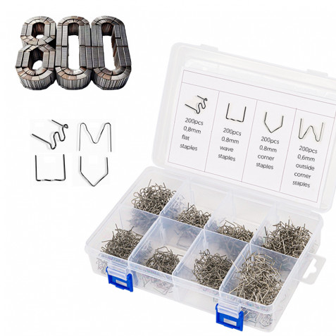 KIT DE 800 GRAPAS PARA SOLDADURA/REPARACION DE PLASTICO