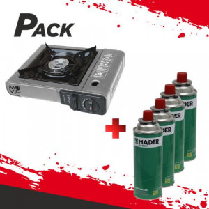 PACK COCINA GAS PORTATIL MUVIP + 4...