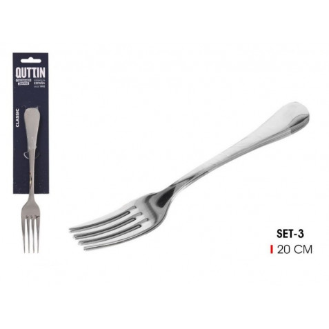 SET 3 TENEDORES MESA 2MM CLASSIC QUTTIN