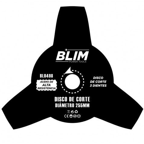 DISCO DE CORTE 3 DIENTES PARA DESBROZADORAS BLIM