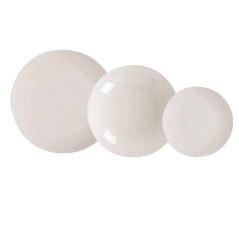 VAJILLA 18 PIEZAS ALFARES MONACO IVORY BRILLO