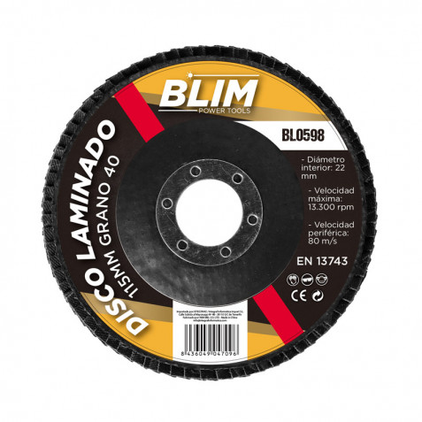 DISCO LAMINADO 115MM GRANO 40 BLIM