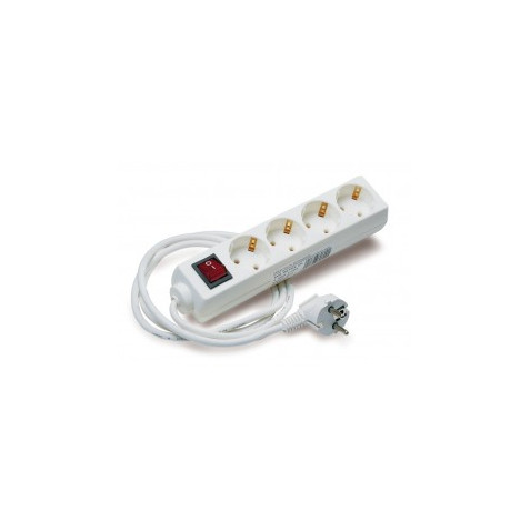 BASE MULTIPLE 4 TOMAS CON INTERRUPTOR ELBAT