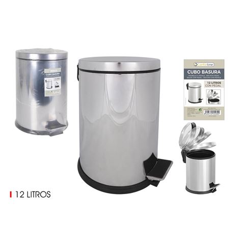 CUBO DE BASURA METALICO CON PEDAL 12L CONFORTIME - BE01093272530
