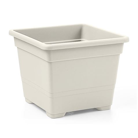 MACETA CUADRADA 27CM BLANCA BLIM - VA006-CM0022-BLANCO