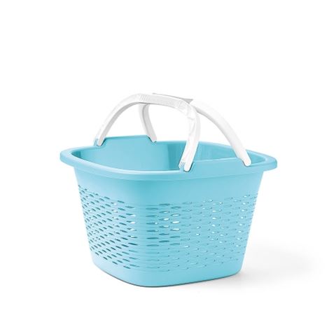 CESTA CUADRADA 16.8 LITROS 38X38X24CM CON ASAS AZUL CELESTE BLIM - CE004CMM040CE