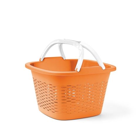 CESTA CUADRADA 16.8 LITROS 38X38X24CM CON ASAS NARANJA BLIM - CE004CMM040NA