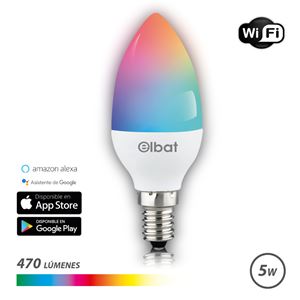 BOMBILLA LED SMART WIFI VELA C37 E14 5W 470LM RGB - EB0353