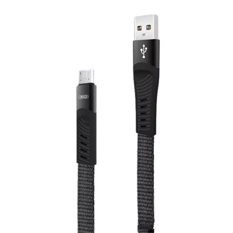 CABLE NB127 CARGA RAPIDA RESORTE USB - MICRO USB | 2.1A | 1 METRO |NEGRO XO - XONB127MCBK