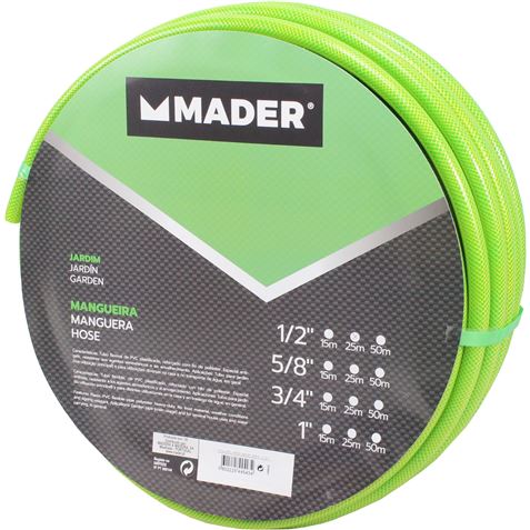 MANGUERA REFORZADA 25 METROS 1/2" MADER - 44543